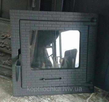 Чавунна дверка для каміна,печі,барбекю з склом "Фортеця" від фірми "Булат" 1054922774 фото