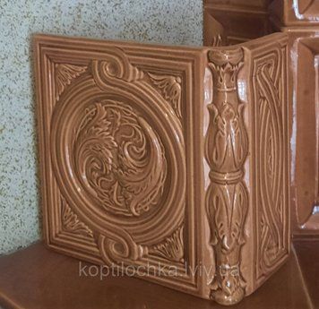 Кахель (изразцы) "Берізка" кофейний 1056377854 фото