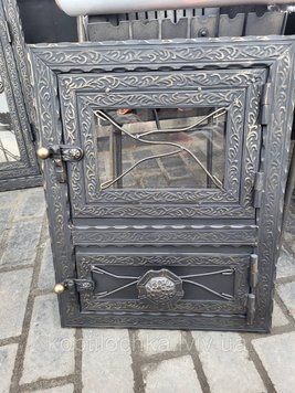 Дверцята для мангала,каміна з склом "Чорний ліс"395*500 2117155317 фото